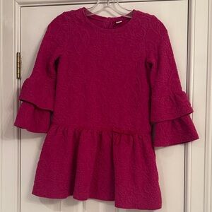 Janie and Jack Vibrant Pink Dress with Ruffle Details
